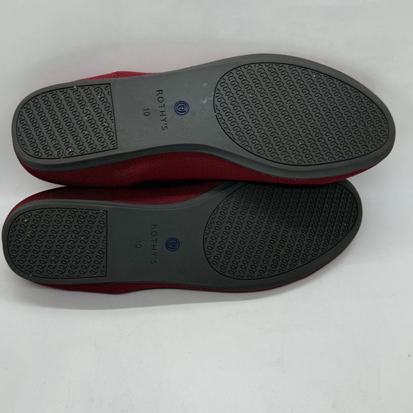 Rothy’s The Loafer Round Toe Red Cinnamon Burgundy Flats Slip On Size 10 - Picture 10 of 12